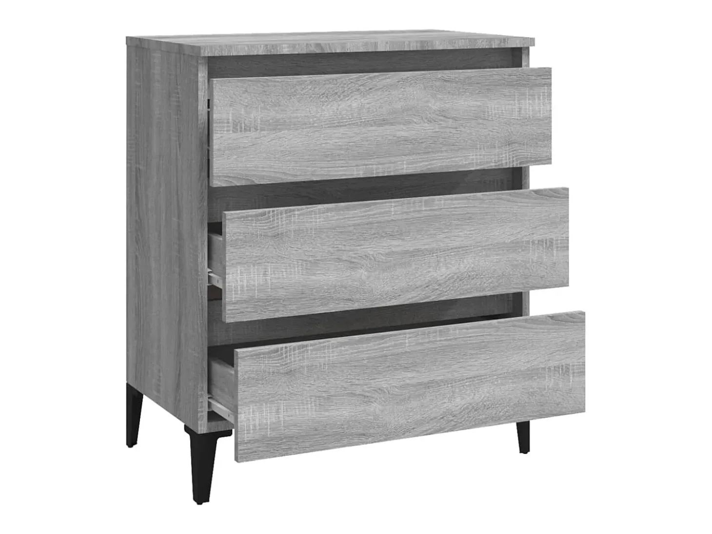 Aparador buffet cómoda armario unidad de almacenamiento organizador cocina salón salonsonoma 60 x 35 x 69 cm madera contrachapada gris 02_0036392