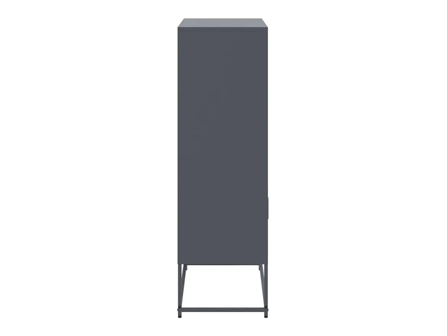 Aparador buffet cómoda armario mueble organizador cocina salón salón alto 68,5 x 38,5 x 123,5 cm acero antracita 02_0032206