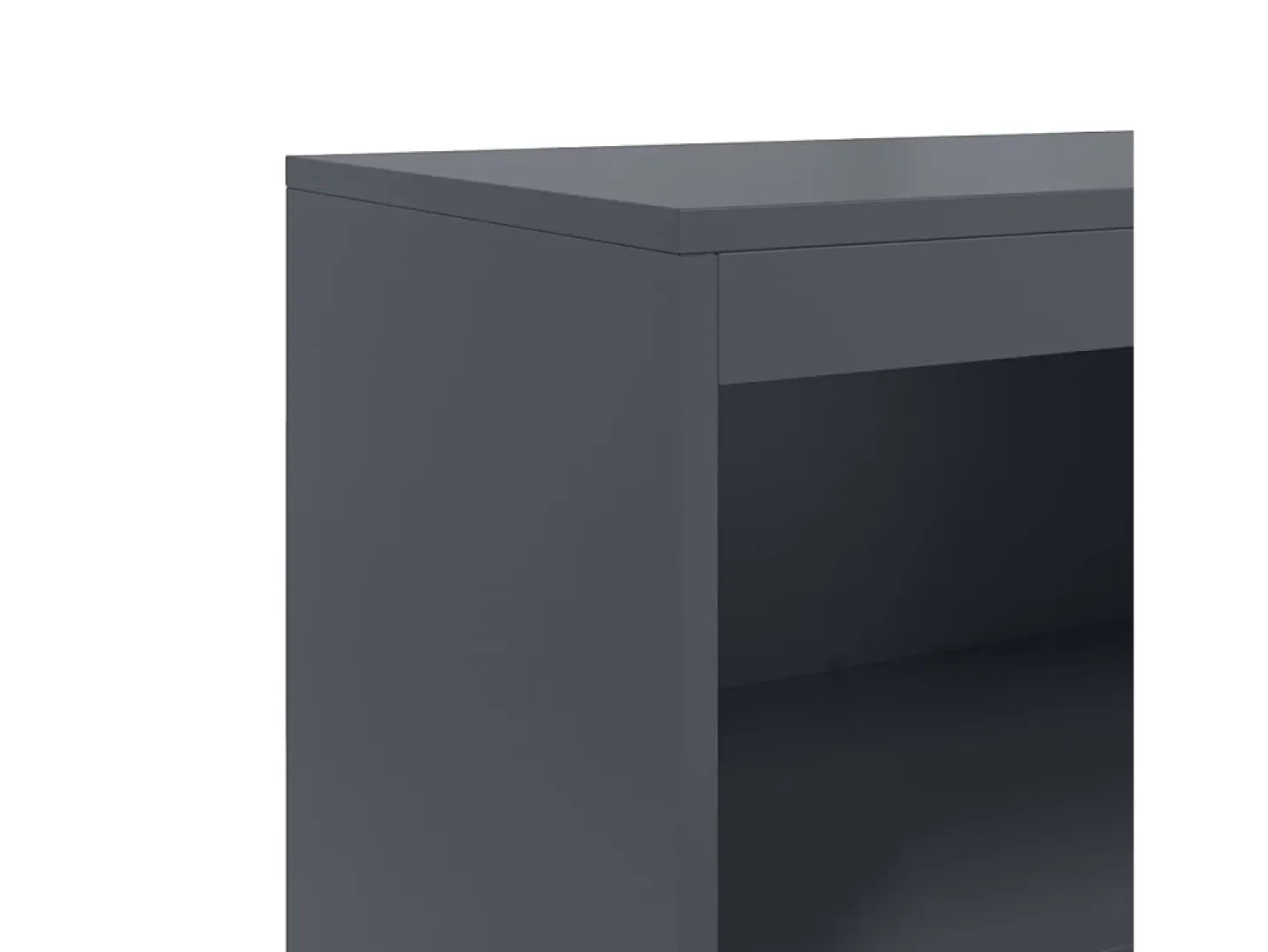 Aparador buffet cómoda armario mueble organizador cocina salón salón alto 68,5 x 38,5 x 123,5 cm acero antracita 02_0032206