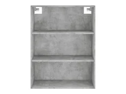 Aparador buffet cómoda armario mueble organizador cocina salón salón alto 69,5 x 34 x 180 cm madera contrachapada gris 02_0034662