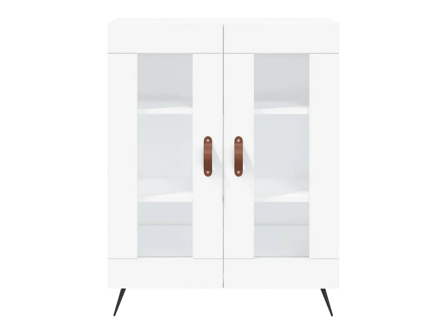 Aparador buffet cómoda armario mueble organizador cocina salón salón alto 69,5 x 34 x 180 cm madera contrachapada blanco 02_0032563