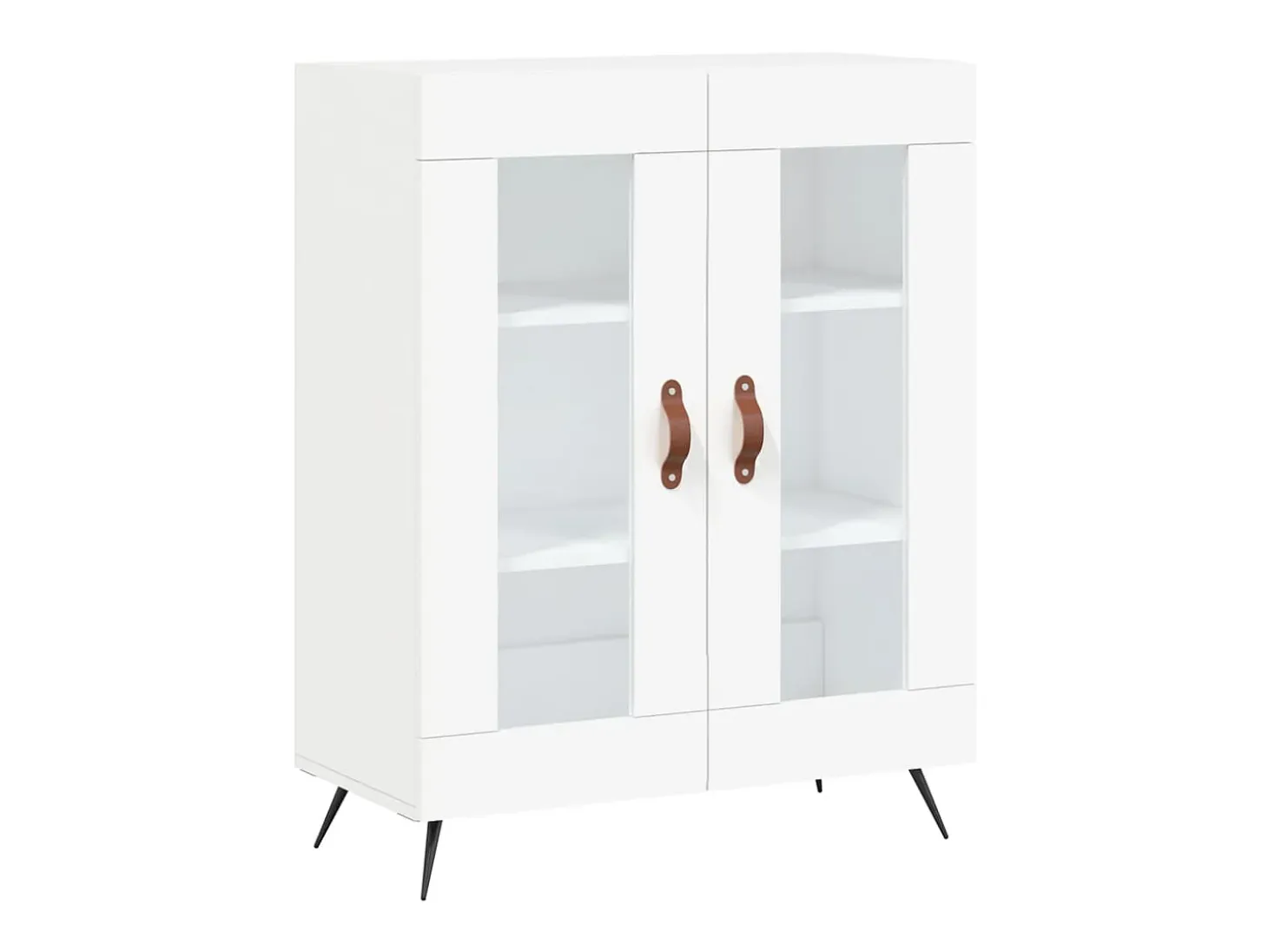 Aparador buffet cómoda armario mueble organizador cocina salón salón alto 69,5 x 34 x 180 cm madera contrachapada blanco 02_0032563