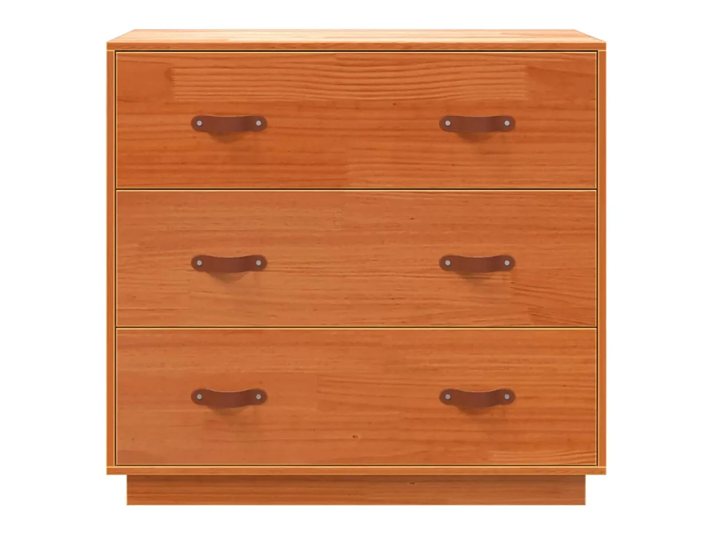 Aparador buffet cómoda armario mueble organizador cocina salón salón cera 80 x 40 x 75 cm madera maciza de pino marrón 02_0031743
