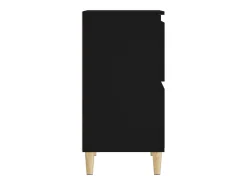 Aparador buffet cómoda armario unidad de almacenamiento organizador cocina salón salón 3 piezas 60 x 35 x 70 cm negro madera contrachapada 02_0037144