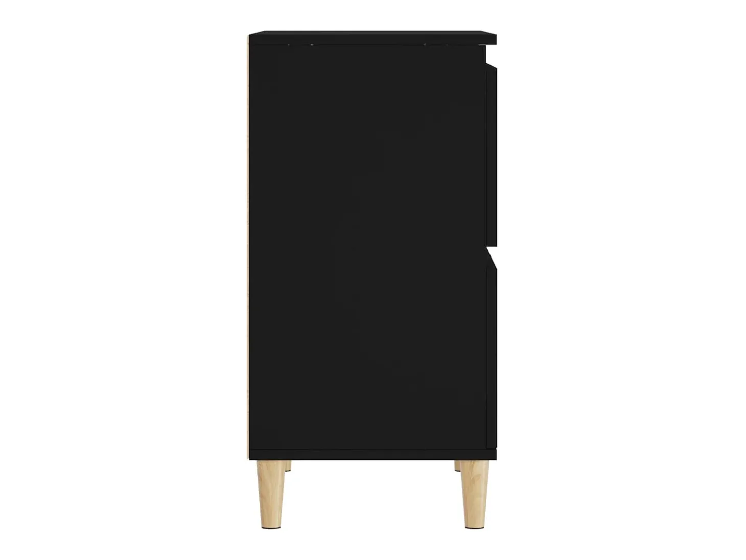 Aparador buffet cómoda armario unidad de almacenamiento organizador cocina salón salón 3 piezas 60 x 35 x 70 cm negro madera contrachapada 02_0037144