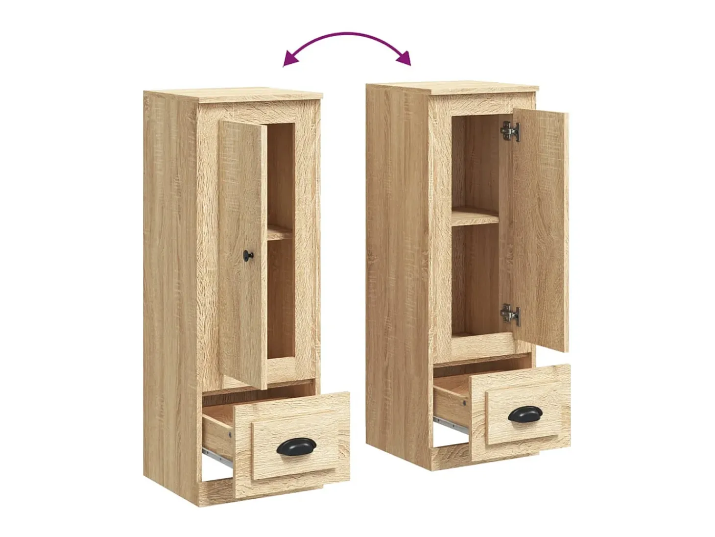 Aparador buffet cómoda armario mueble organizador cocina salón salón alto sonoma 36 x 35,5 x 103,5 cm madera contrachapada marrón 02_0034053