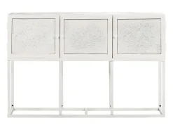 Aparador buffet cómoda armario mueble organizador cocina salón salón 115 x 30 x 76 cm madera maciza de mango blanco 02_0029525