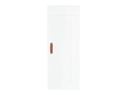 Aparador buffet cómoda armario mueble organizador cocina salón salón alto brillo 34,5 x 34 x 180 cm madera contrachapada blanco 02_0032929