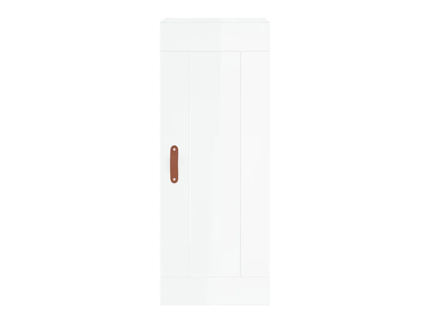 Aparador buffet cómoda armario mueble organizador cocina salón salón alto brillo 34,5 x 34 x 180 cm madera contrachapada blanco 02_0032929