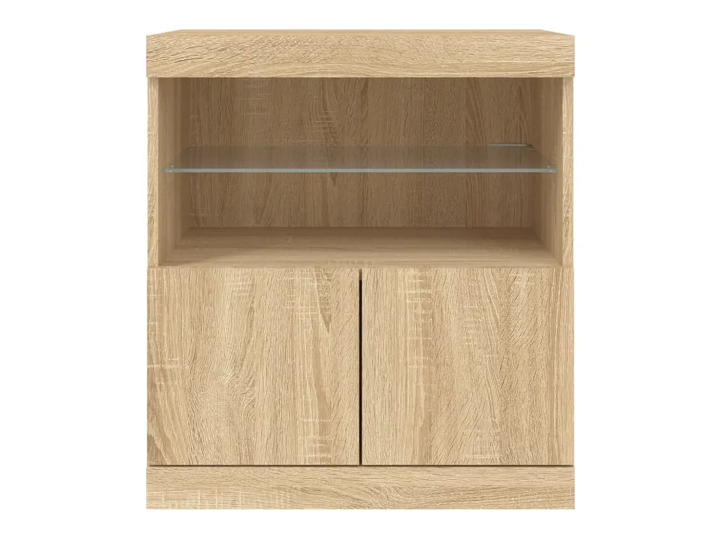 Aparador buffet cómoda armario mueble organizador cocina salón salón con luces LED Sonoma 60 x 37 x 67 cm marrón 02_0029967