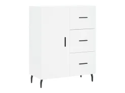 Aparador buffet cómoda armario mueble organizador cocina salón salón alto 69,5 x 34 x 180 cm madera contrachapada blanco 02_0032597