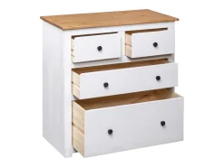 Aparador buffet cómoda armario mueble organizador cocina salón salón 80 x 40 x 83 cm Pino gama Panamá blanco 02_0030519