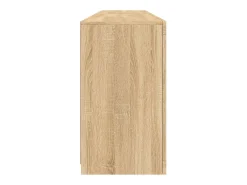 Aparador buffet cómoda armario mueble organizador cocina salón salón con luces LED sonoma 164 x 37 x 67 cm marrón 02_0029946