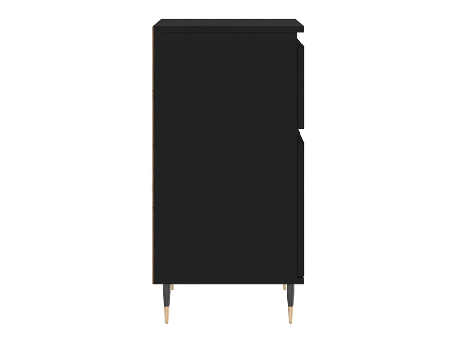Aparador buffet cómoda armario mueble organizador cocina salón salón juego de 2 40 x 35 x 70 cm madera contrachapada negra 02_0036900