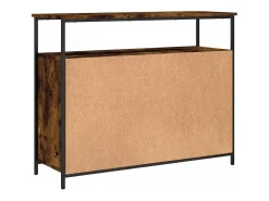 Aparador buffet cómoda armario unidad de almacenamiento organizador cocina salón salón 100 x 35 x 80 cm madera contrachapada marrón 02_0030834