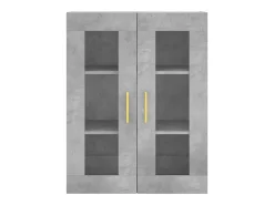 Aparador buffet cómoda armario mueble organizador cocina salón salón alto 69,5 x 34 x 180 cm madera contrachapada gris 02_0034629