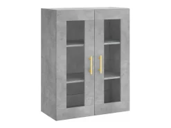 Aparador buffet cómoda armario mueble organizador cocina salón salón alto 69,5 x 34 x 180 cm madera contrachapada gris 02_0034629