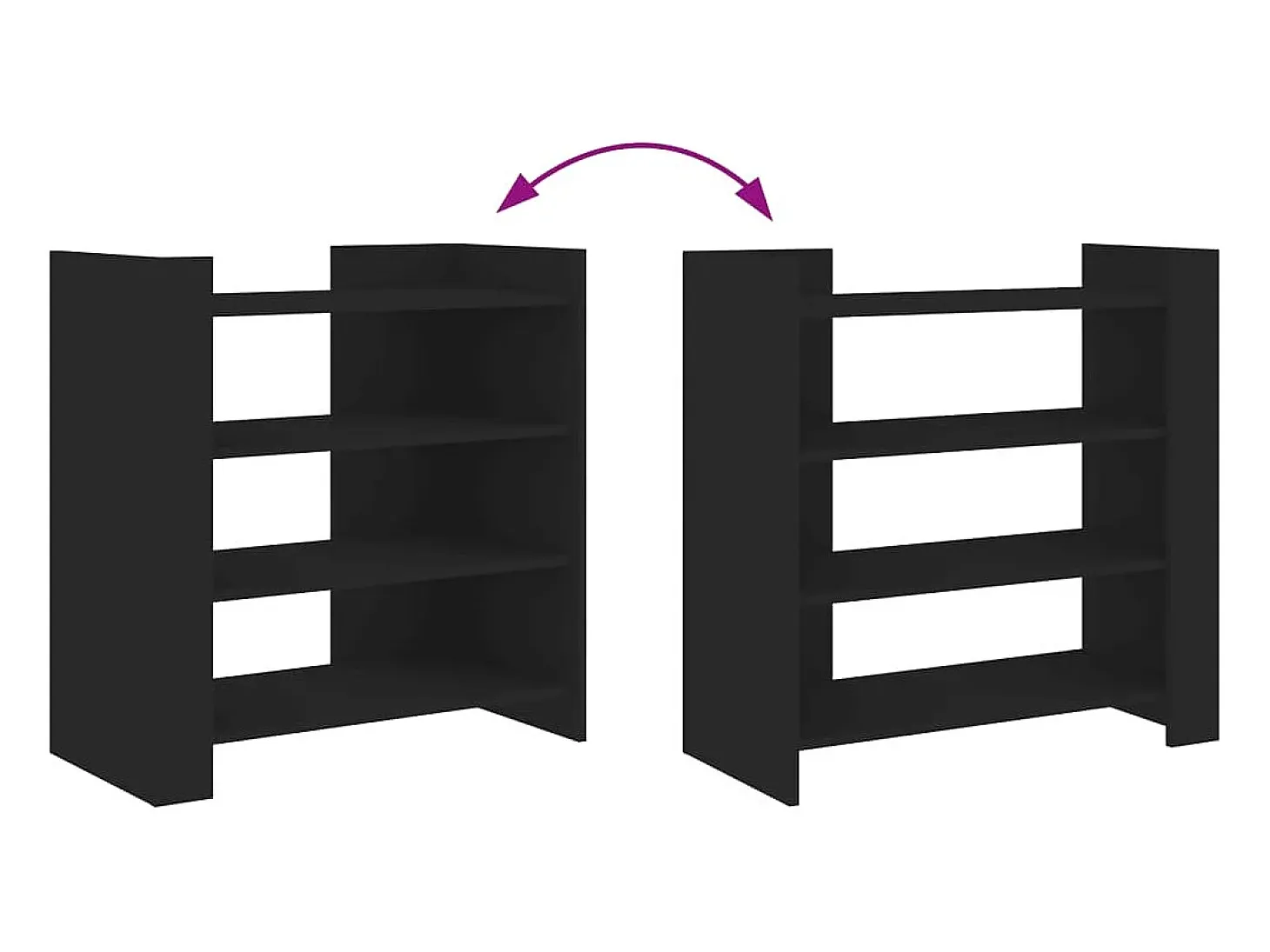 Aparador buffet cómoda armario mueble organizador cocina salón salón 73,5 x 35 x 75 cm madera contrachapada negra 02_0036116