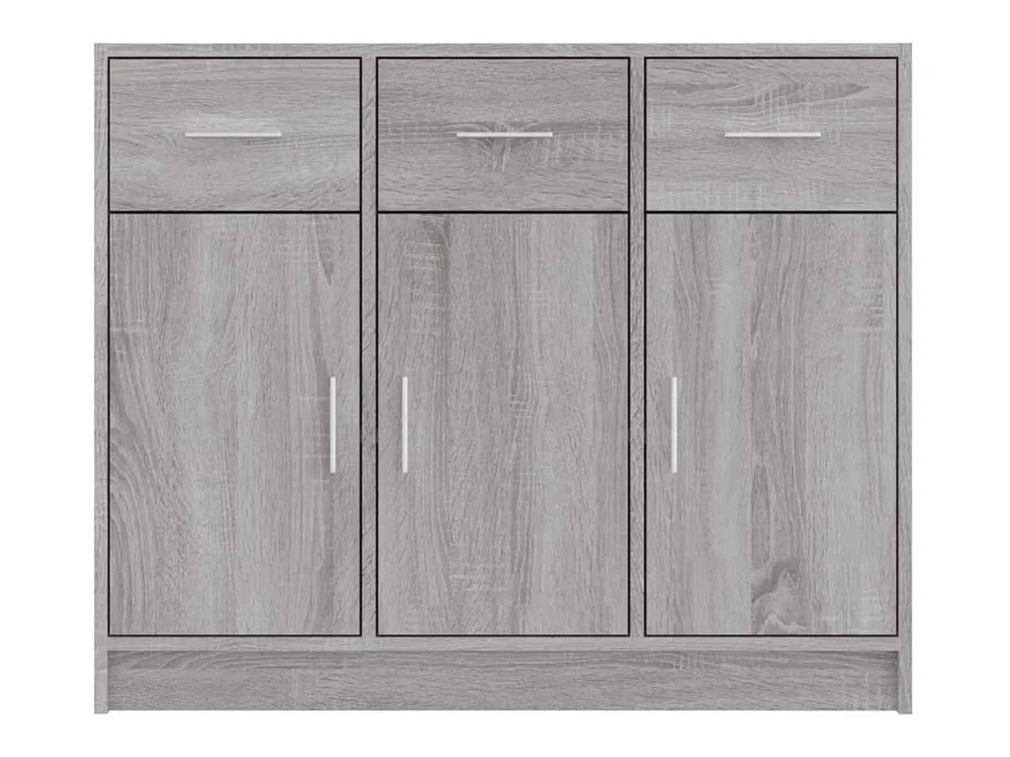 Aparador buffet cómoda armario unidad de almacenamiento organizador cocina salón salonsonoma 91 x 28 x 75 cm madera contrachapada gris 02_0036555