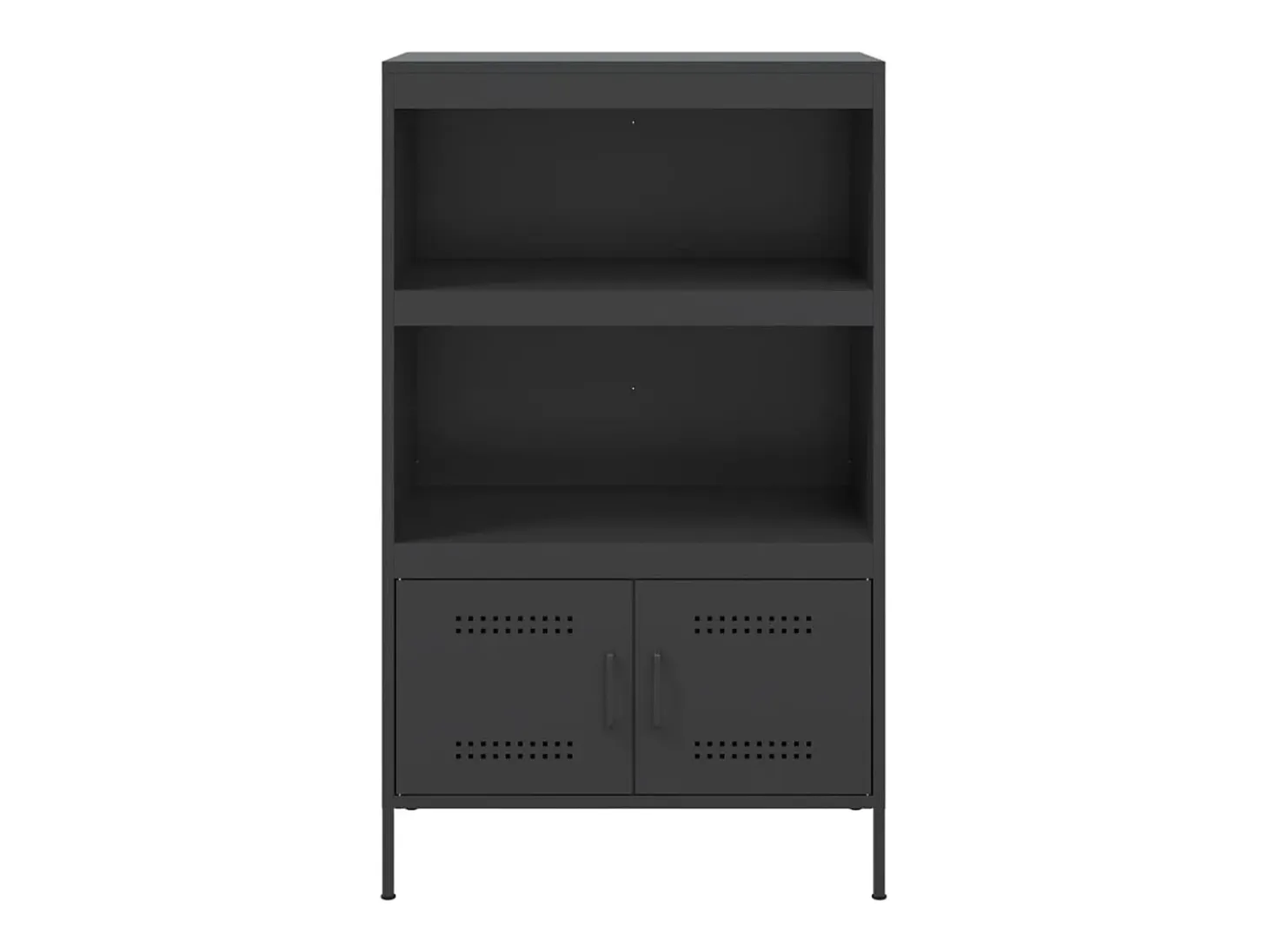 Aparador buffet cómoda armario mueble organizador cocina salón salón alto 68 x 39 x 113 cm acero negro 02_0034964