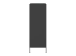 Aparador buffet cómoda armario mueble organizador cocina salón salón alto 68 x 39 x 113 cm acero negro 02_0034964
