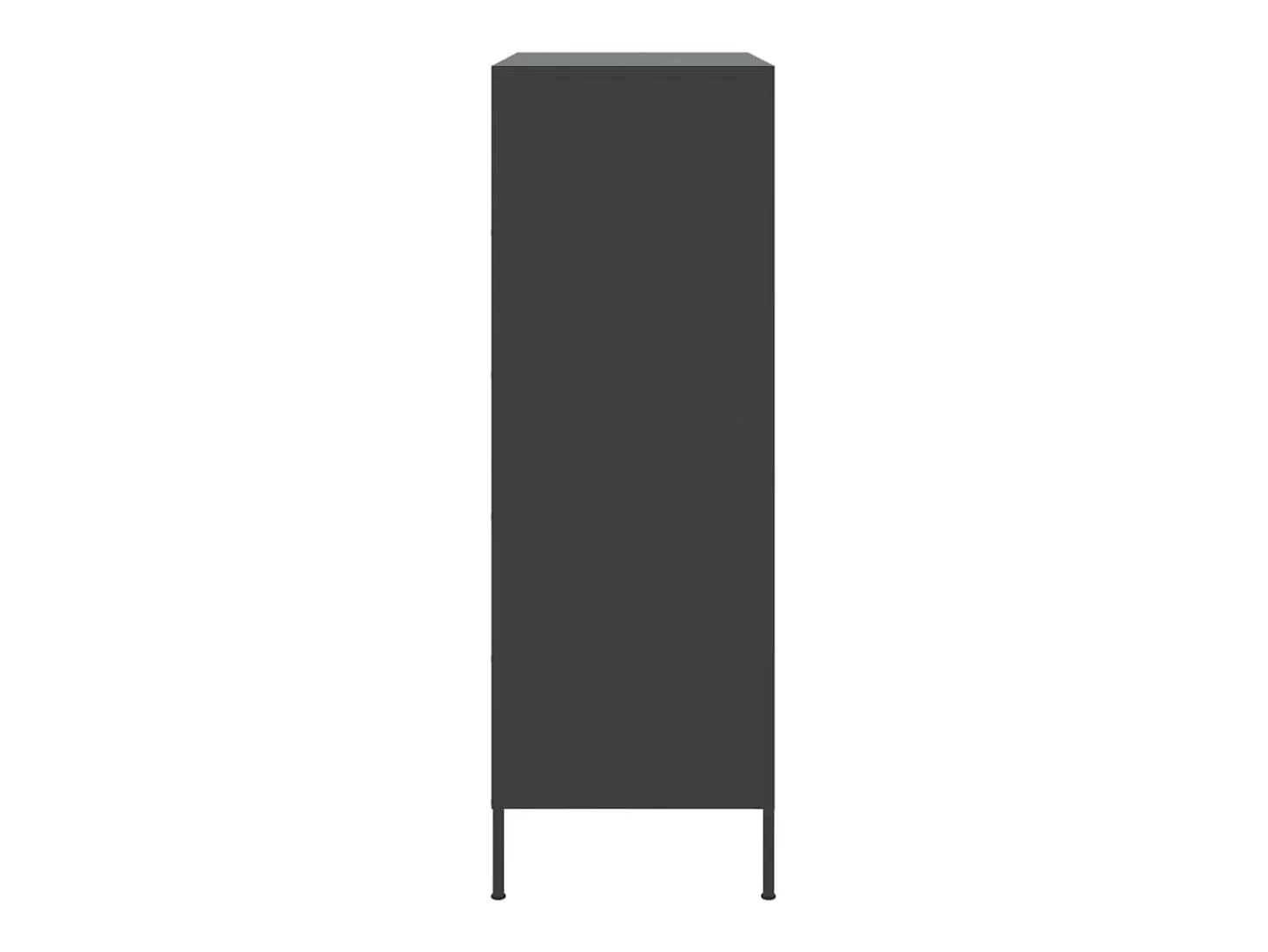 Aparador buffet cómoda armario mueble organizador cocina salón salón alto 68 x 39 x 113 cm acero negro 02_0034964