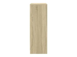 Aparador buffet cómoda armario mueble organizador cocina salón salón con Sonoma LED 77 x 34 x 100 cm madera contrachapada marrón 02_0029799