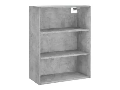Aparador buffet cómoda armario mueble organizador cocina salón salón alto 69,5 x 34 x 180 cm madera contrachapada gris 02_0034520