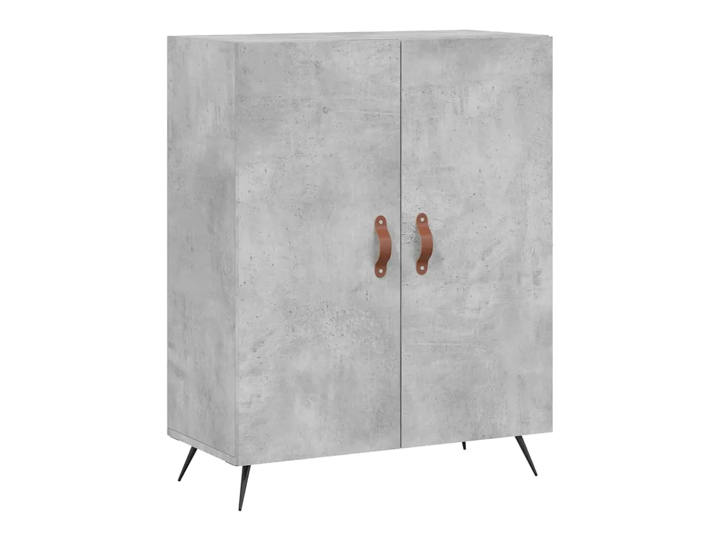 Aparador buffet cómoda armario mueble organizador cocina salón salón alto 69,5 x 34 x 180 cm madera contrachapada gris 02_0034520