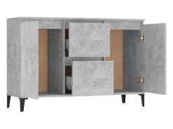 Aparador buffet cómoda armario unidad de almacenamiento organizador cocina salón salón 104 x 35 x 70 cm madera contrachapada gris 02_0031844