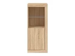 Aparador buffet cómoda armario mueble organizador cocina salón salón con luces LED sonoma 41 x 37 x 100 cm marrón 02_0029960