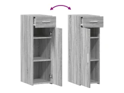 Aparador buffet cómoda armario unidad de almacenamiento organizador cocina salón salonsonoma 30 x 42,5 x 93 cm madera contrachapada gris 02_0036293