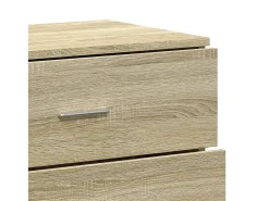 Aparador buffet cómoda armario unidad de almacenamiento organizador cocina salón salón juego de 2 sonoma 60 x 39 x 80 cm marrón madera contrachapada 02_0036822