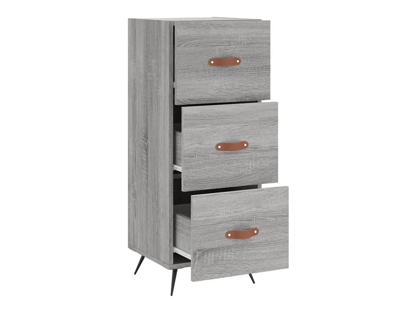 Aparador buffet cómoda armario unidad de almacenamiento organizador cocina salón salón Sonoma 34,5 x 34 x 90 cm madera contrachapada gris 02_0036344