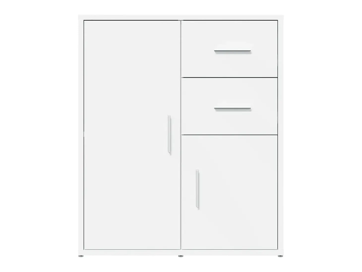 Aparador buffet cómoda armario mueble organizador cocina salón salón juego de 2 60 x 31 x 70 cm blanco madera contrachapada 02_0036676