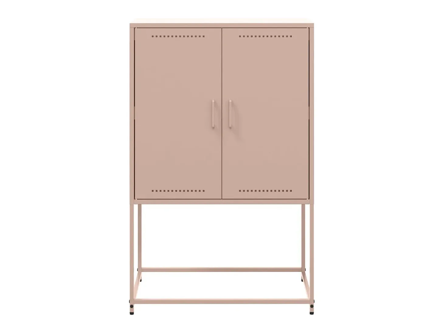 Aparador buffet cómoda armario mueble organizador cocina salón salón alto 68,5 x 38,5 x 107 cm acero rosa 02_0035159