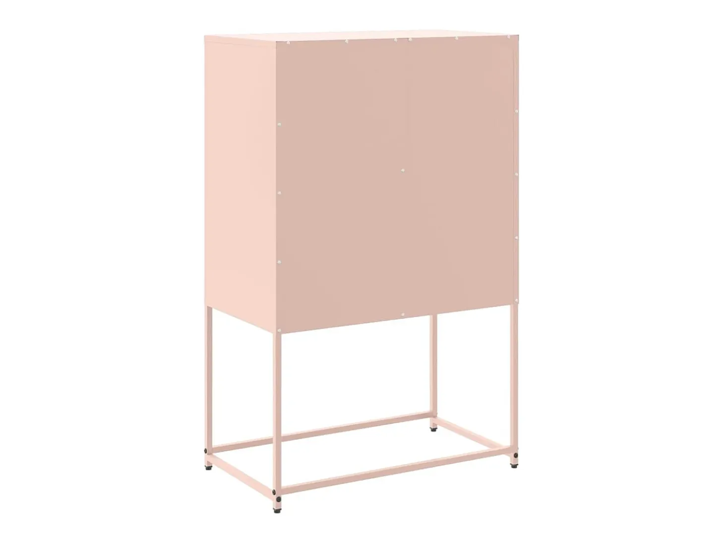 Aparador buffet cómoda armario mueble organizador cocina salón salón alto 68,5 x 38,5 x 107 cm acero rosa 02_0035159