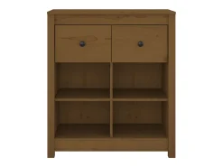 Aparador buffet cómoda armario mueble organizador cocina salón salón 70 x 35 x 80 cm madera maciza de pino marrón 02_0035761