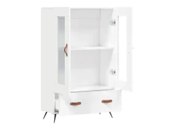 Aparador buffet cómoda armario mueble organizador cocina salón salón alto 69,5 x 31 x 115 cm madera contrachapada blanco 02_0032511