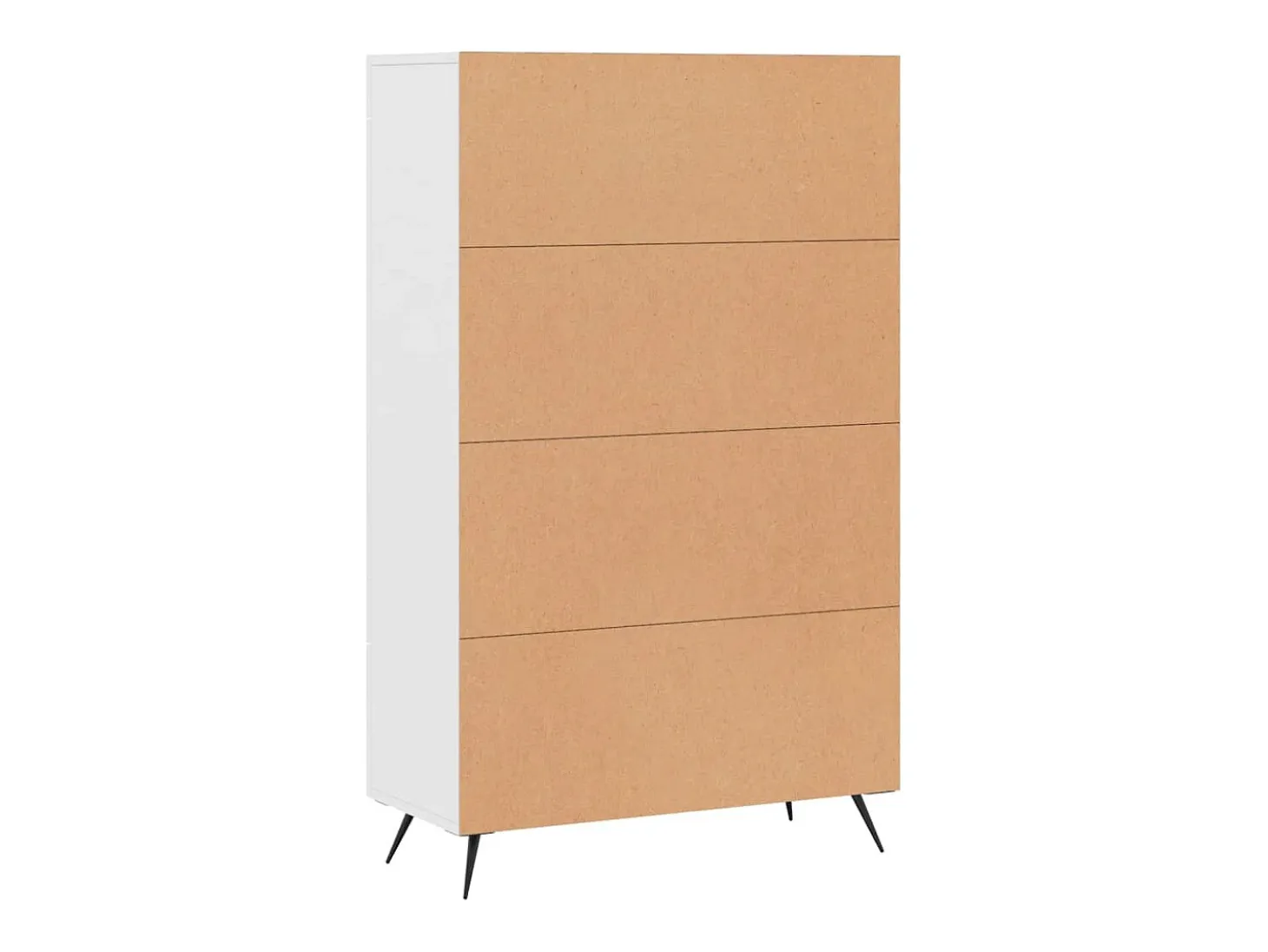 Aparador buffet cómoda armario mueble organizador cocina salón salón alto 69,5 x 31 x 115 cm madera contrachapada blanco 02_0032511