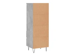 Aparador buffet cómoda armario mueble organizador cocina salón salón alto 40 x 36 x 110 cm madera contrachapada gris 02_0034435