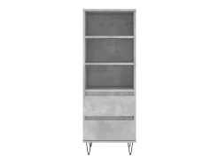 Aparador buffet cómoda armario mueble organizador cocina salón salón alto 40 x 36 x 110 cm madera contrachapada gris 02_0034435