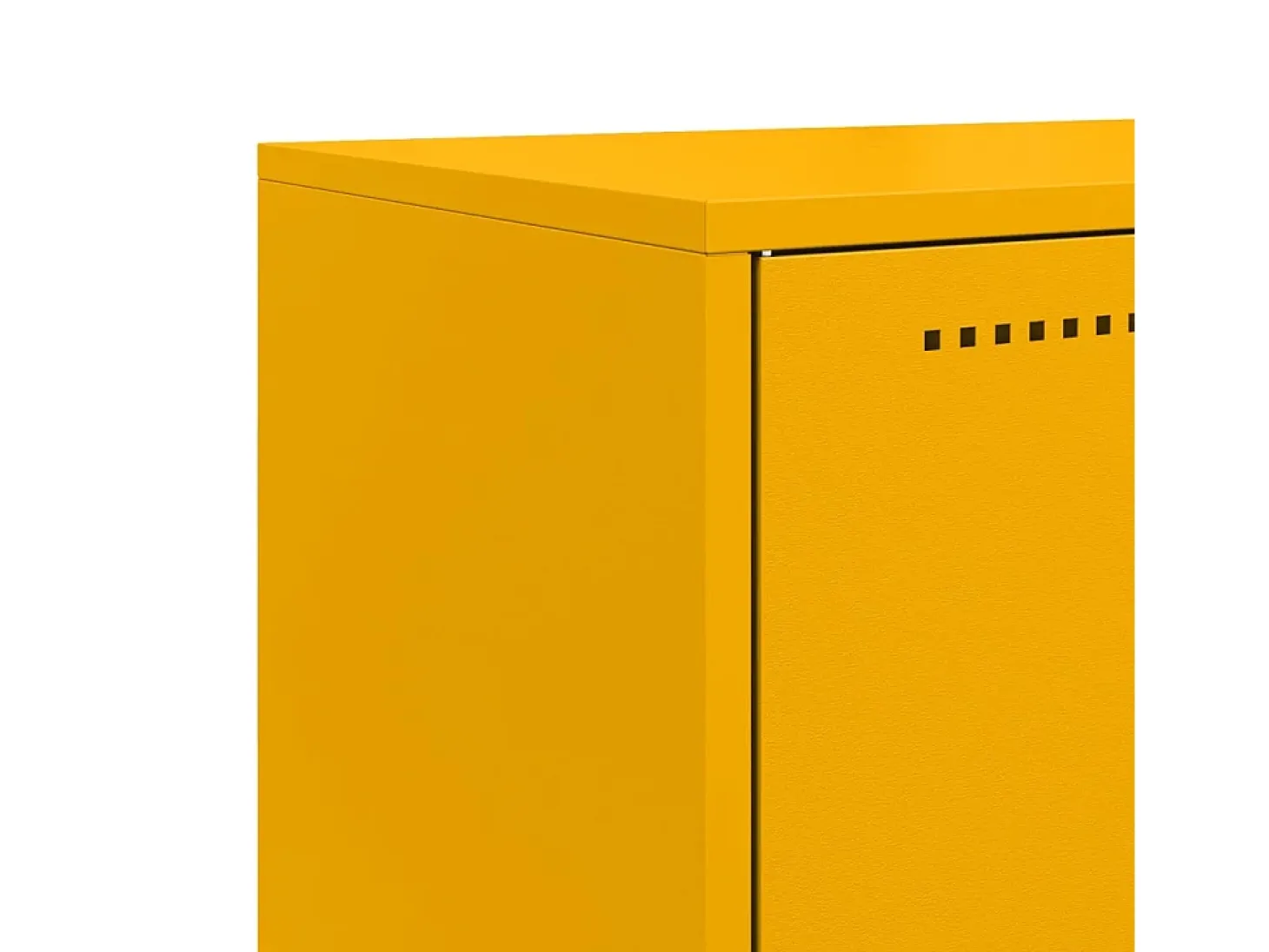 Aparador buffet cómoda armario mueble organizador cocina salón salón amarillo mostaza 68,5 x 38,5 x 107 cm acero Amarillo 02_0035704