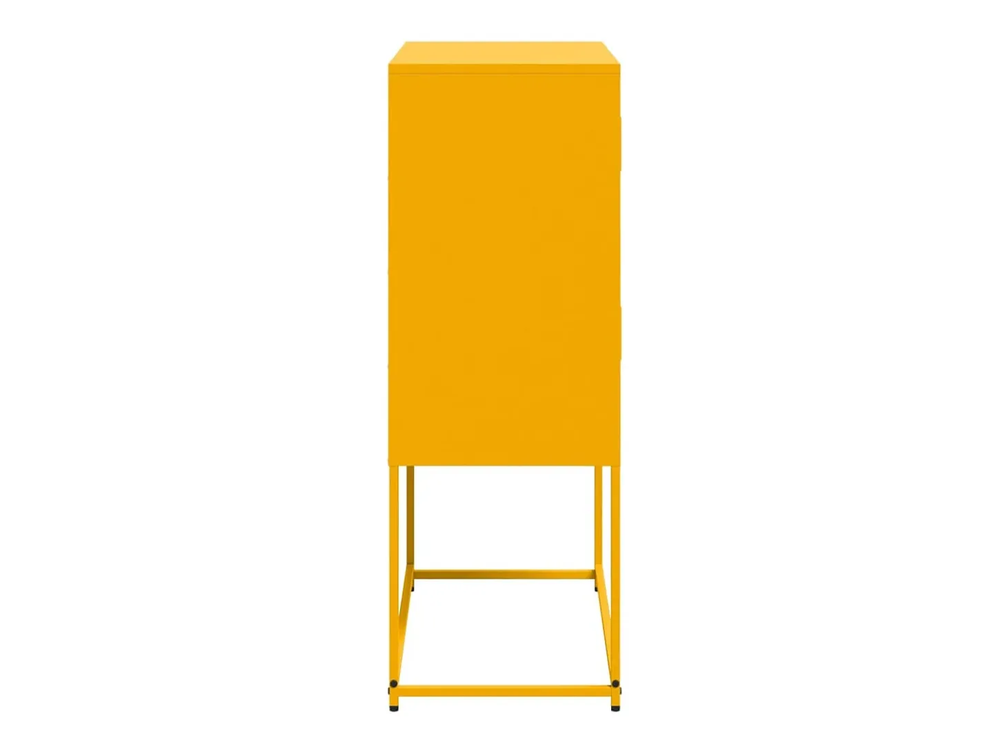 Aparador buffet cómoda armario mueble organizador cocina salón salón amarillo mostaza 68,5 x 38,5 x 107 cm acero Amarillo 02_0035704