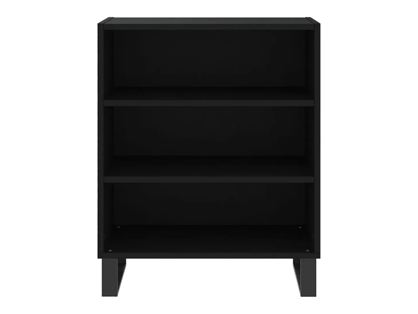 Aparador buffet cómoda armario unidad de almacenamiento organizador cocina salón salón 57 x 35 x 70 cm madera contrachapada negra 02_0035954