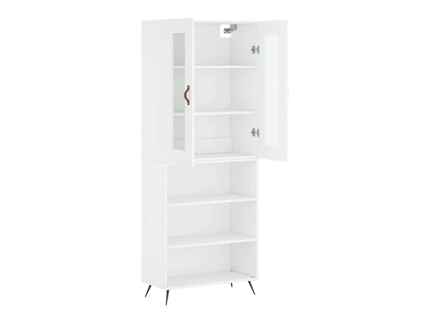 Aparador buffet cómoda armario mueble organizador cocina salón salón alto 69,5 x 34 x 180 cm madera contrachapada blanco 02_0032635
