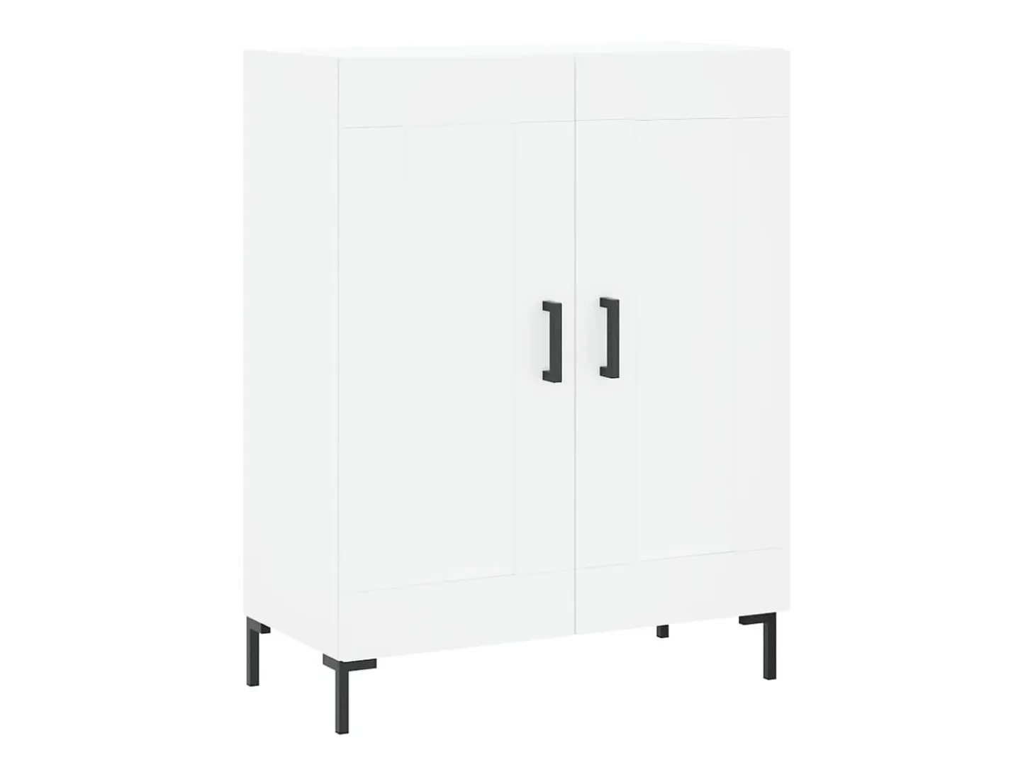 Aparador buffet cómoda armario mueble organizador cocina salón salón alto 69,5 x 34 x 180 cm madera contrachapada blanco 02_0032621