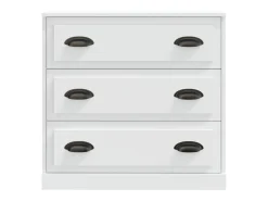 Aparador buffet cómoda armario mueble organizador cocina salón salón juego de 2 madera contrachapada blanca 02_0036690