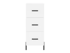 Aparador buffet cómoda armario mueble organizador cocina salón salón alto 34,5 x 34 x 180 cm madera contrachapada blanco 02_0032300