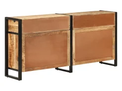 Aparador buffet cómoda armario mueble organizador cocina salón salón 172 x 35 x 80 cm madera maciza de mango marrón 02_0029558